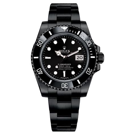 Rolex Submariner Date Black PVD/DLC Coated Stainless Steel.